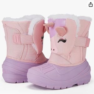 Toddler Winter Snow Boots Waterproof Insulated Faux Fur - size 8